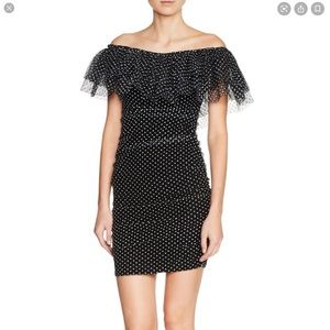 Maje ruffled dot dress holiday pick